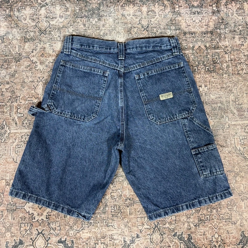 2000s Baggy Wrangler Carpenter Jorts Blue Size 30 Made In Mexico